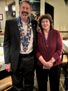 Vice Conseiller Gastronomique Pat Carroll and Dame de la Chaine Julie Carroll (Photo by Wesley Jefferies)