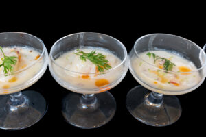 Scallops crudo (Photo by Judith Mazza)